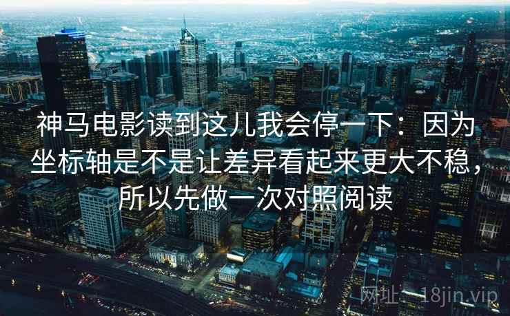 神马电影读到这儿我会停一下：因为坐标轴是不是让差异看起来更大不稳，所以先做一次对照阅读